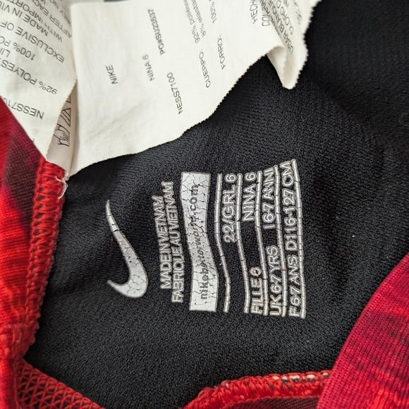 Nike Red Swim Suit Bathing Suit 6 22 - Picture 3 of 5